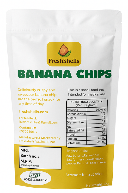 FRESHSHELLS - MASALA BANANA CHIPS 30G